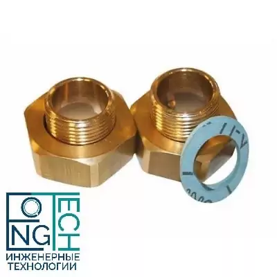 Комплект фитингов: 2 гайки, 2 патрубка, 2 прокладки Ду 15 с наружной резьбой Danfoss Комплект фитингов: 2 гайки, 2 патрубка, 2 прокладки Ду 15 с наружной резьбой Danfoss Иваново