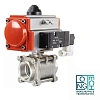 Шаровый кран нержавеющий с пневмоприводом одностороннего действия (с пружинным возвратом) ABRA BV11 KP/KPM Quifer KPM (-29°C...+80°C) Ду 15-100 Иваново