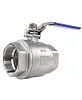 Кран шаровой DN.ru BV3232P(2pс)-FP-T-H Ду65 Ру40 полнопроходной двухходовой, нержавеющая сталь 316 CF8M, внутренняя резьба, уплотнение - PTFE, ручка-рычаг Иваново