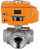 Кран шаровой DN.ru BV3232P(4pc)-SP-3WT-T-ISO-H Ду25 Ру63 стандартнопроходной T-тип, трехходовой, нержавеющая сталь, внутренняя резьба, уплотнение - PTFE, с эл. приводом DN.ru E34-N-005EM-O1-220VAC-У1 Иваново