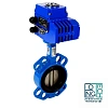 Затвор дисковый поворотный межфланцевый чугунный с нержавеющим диском манжета EPDM с электроприводом Q 230В Benarmo  Ду50-200 Ру16 Иваново