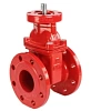 Задвижка клиновая 30ч939р (аналог МЗВ) DN.ru GVWN1414E-2W-F Ду80 Ру16 двусторонняя, фланцевая, клин - обрезиненный, шпиндель - невыдвижной, корпус - чугун, уплотнение - EPDM, с голым штоком, цвет - красный Иваново