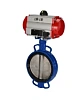 Затвор дисковый поворотный DN.ru WBV1413E-2W-Fb-H Ду125 Ру16, корпус - чугун GGG50, диск - чугун GGG40, уплотнение - EPDM, с пневмоприводом DN.ru PA-SA-130 и пневмораспределителем 4М310-08 220В NAMUR Иваново