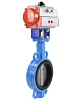 Затвор дисковый поворотный DN.ru WBV1413E-2W-Fb-H Ду40 Ру16, корпус - чугун GGG50, диск - чугун GGG40, уплотнение - EPDM, 9х9, F05, с пневмоприводом DN.ru PA-SA-083 с возвратными пружинами Иваново