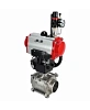 Кран шаровой DN.ru BV3232P(3pc)-FP-W-ISO-H Ду65 Ру25, полнопроходной под приварку, нержавеющая сталь SS316, уплотнение - PTFE, с пневмоприводом PA-DA-083, с пневмораспределителем 4М310-08 220В NAMUR, с ручным дублером MON2-450-T28-ISO, с БПВ AFC2000 Иваново