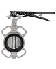 Затвор дисковый поворотный DN.ru WBV3232N-2W-Fb-H Ду80 Ру16 межфланцевый, корпус - нержавеющая сталь 316L, диск - нержавеющая сталь 316L, уплотнение - NBR, с рукояткой, квадрат 9х9, F05 Иваново