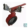 Затвор поворотный межфланцевый чугунный с рукояткой с диском из нерж. стали AISI 316 с концевыми выключателями ABRA-BUV-VF866D Иваново