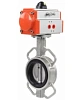Затвор дисковый поворотный DN.ru WBV3232V-2W-Fb-H Ду250 Ру16, корпус - нержавеющая сталь, диск - нержавеющая сталь, уплотнение - VITON, с пневмоприводом DN.ru PA-SA-210 с возвратными пружинами Иваново