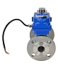 Кран шаровой DN.ru BV3232P(3pc)-FP-F-ISO-H Ду15 Ру40 трехсоставной из нержавеющей стали SS316, фланцевый, уплотнение - PTFE, полнопроходной с электроприводом DN.ru QT-N-003EM-O1-24VDC-У1 blue Иваново