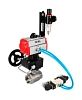 Кран шаровой DN.ru BV3232P(2pc)-FP-T-ISO-H Ду32 Ру63, полнопроходной внутреннняя резьба, нержавеющая сталь SS316, уплотнение - PTFE, с пневмоприводом PA-DA-052, с пневмораспределителем 4V320-08 220В, с ручным дублером MON1-250-T26-ISO, с БПВ AFC2000 Иваново