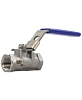 Кран шаровой DN.ru BV3232P-SP-T-H Ду8 Ру63 стандартнопроходной двухходовой, нержавеющая сталь SS316, внутренняя резьба, уплотнение - PTFE, ручка-рычаг Иваново